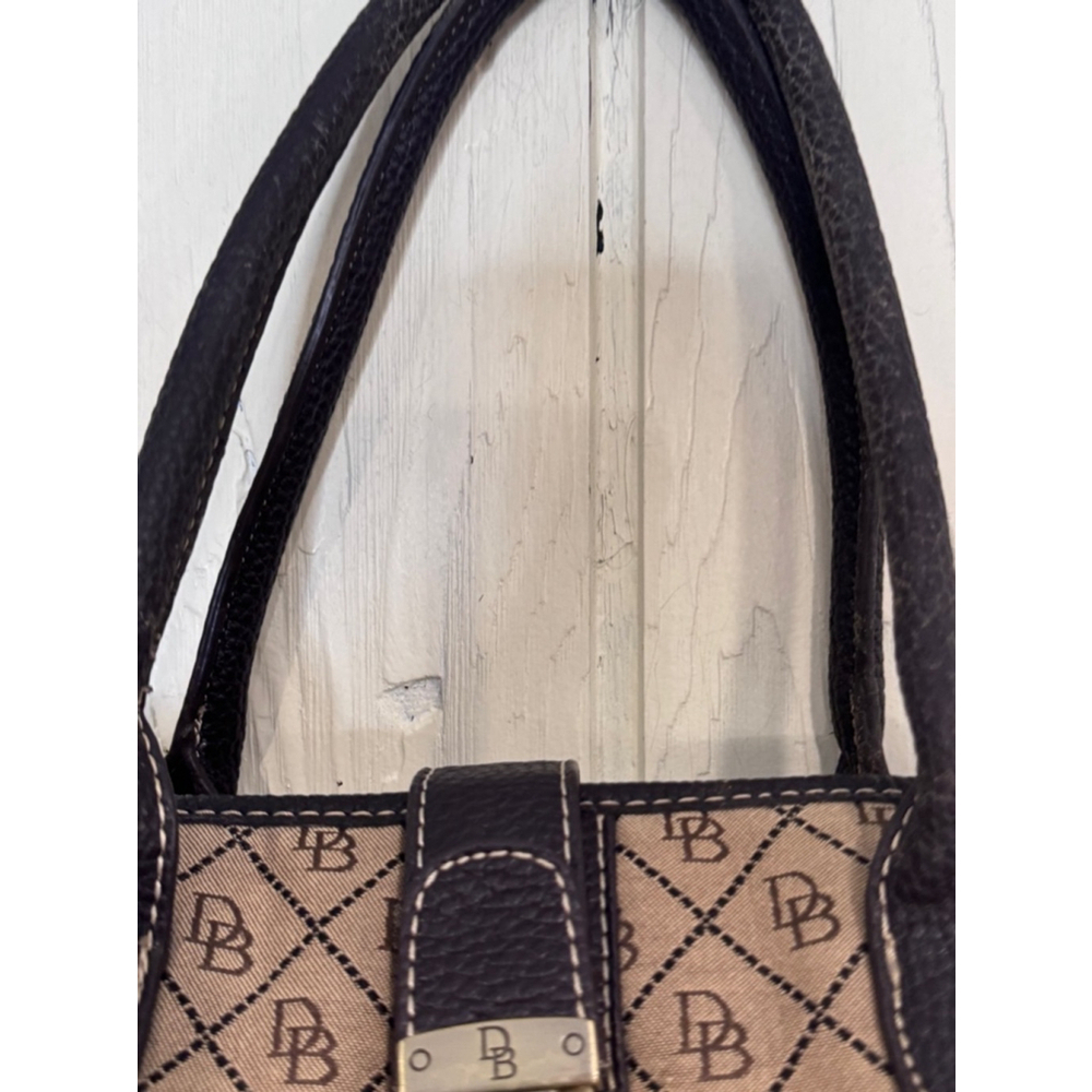 Dooney & Bourke Beige and Brown Satchel Handbag - Picture 3 of 16